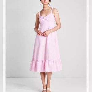 Pink Seersucker Kate Spade Dress Size L